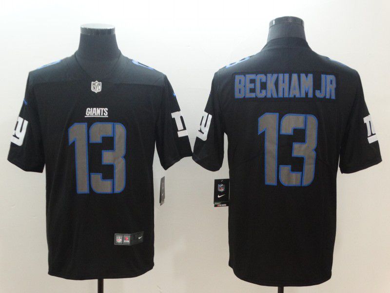 Men New York Giants #13 Beckham jr Nike Fashion Impact Black Color Rush Limited NFL Jerseys->atlanta falcons->NFL Jersey